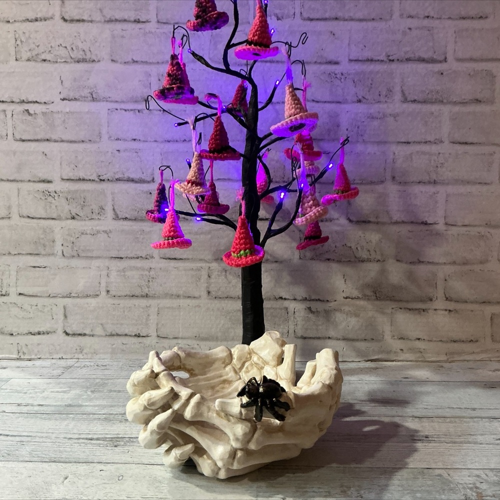 TOIL AND TROUBLE Skeleton Hands Halloween Candy Bowl